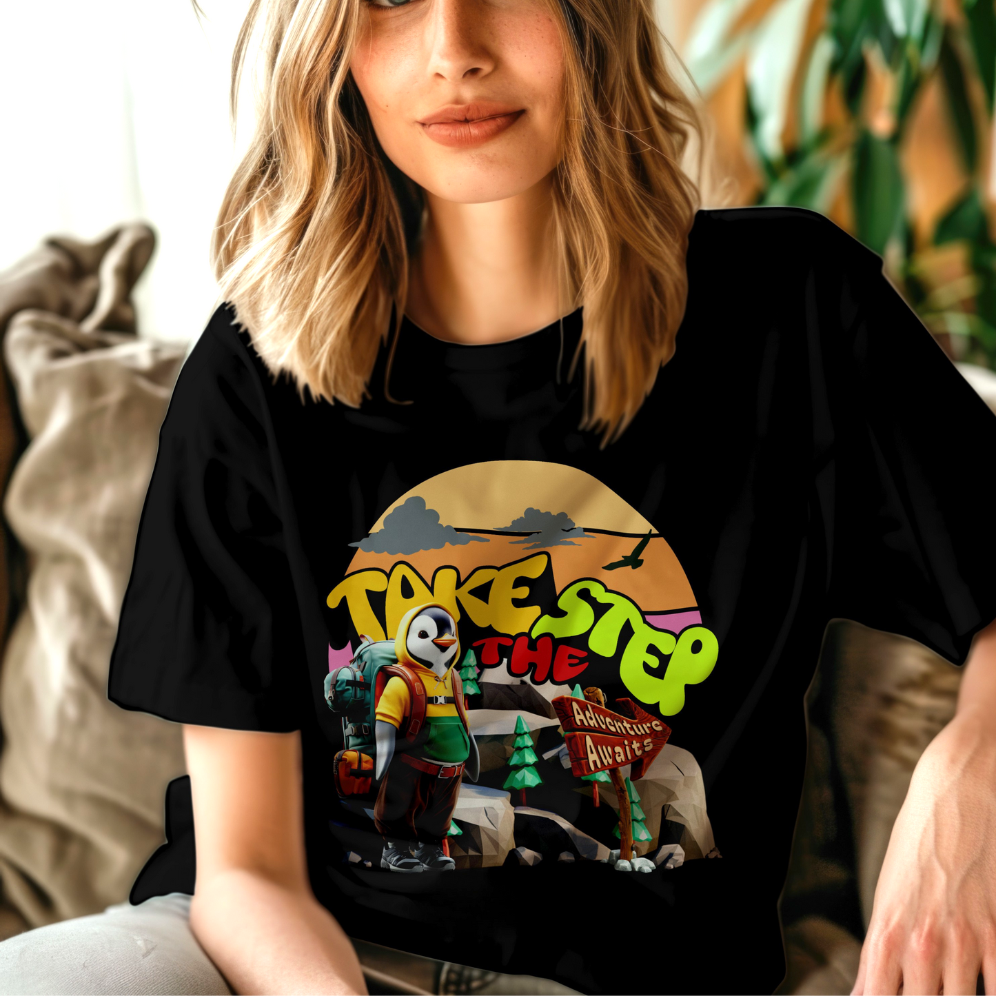 Take the Step Penguin – Unisex T-shirt