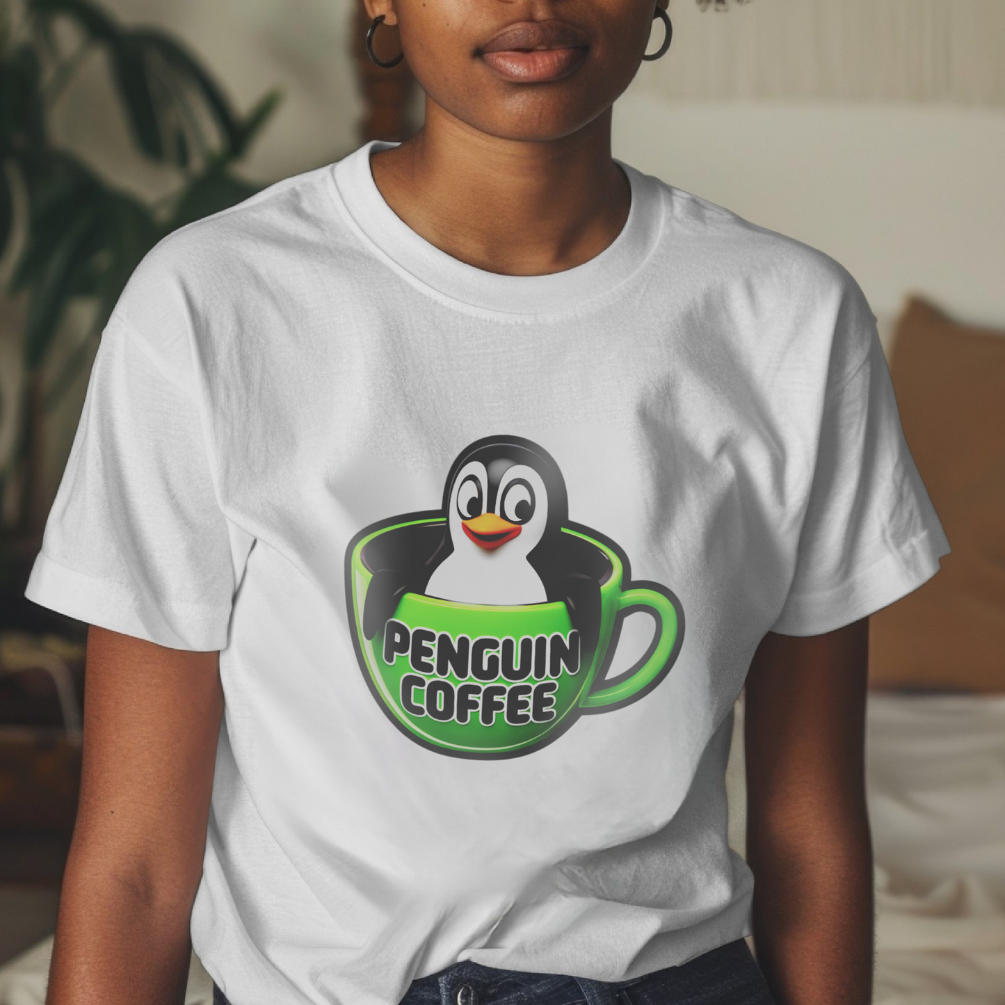 Penguin Coffee – Unisex T-shirt