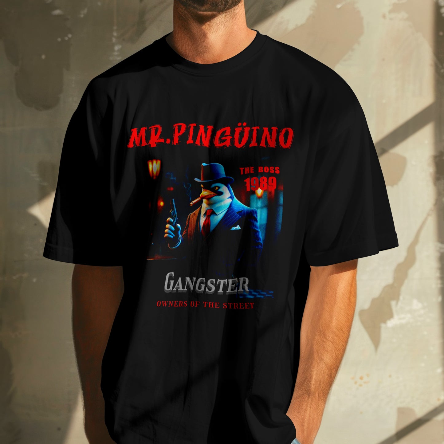 Mr. Pingüino – Gangster Boss 1989 – Unisex T-shirt