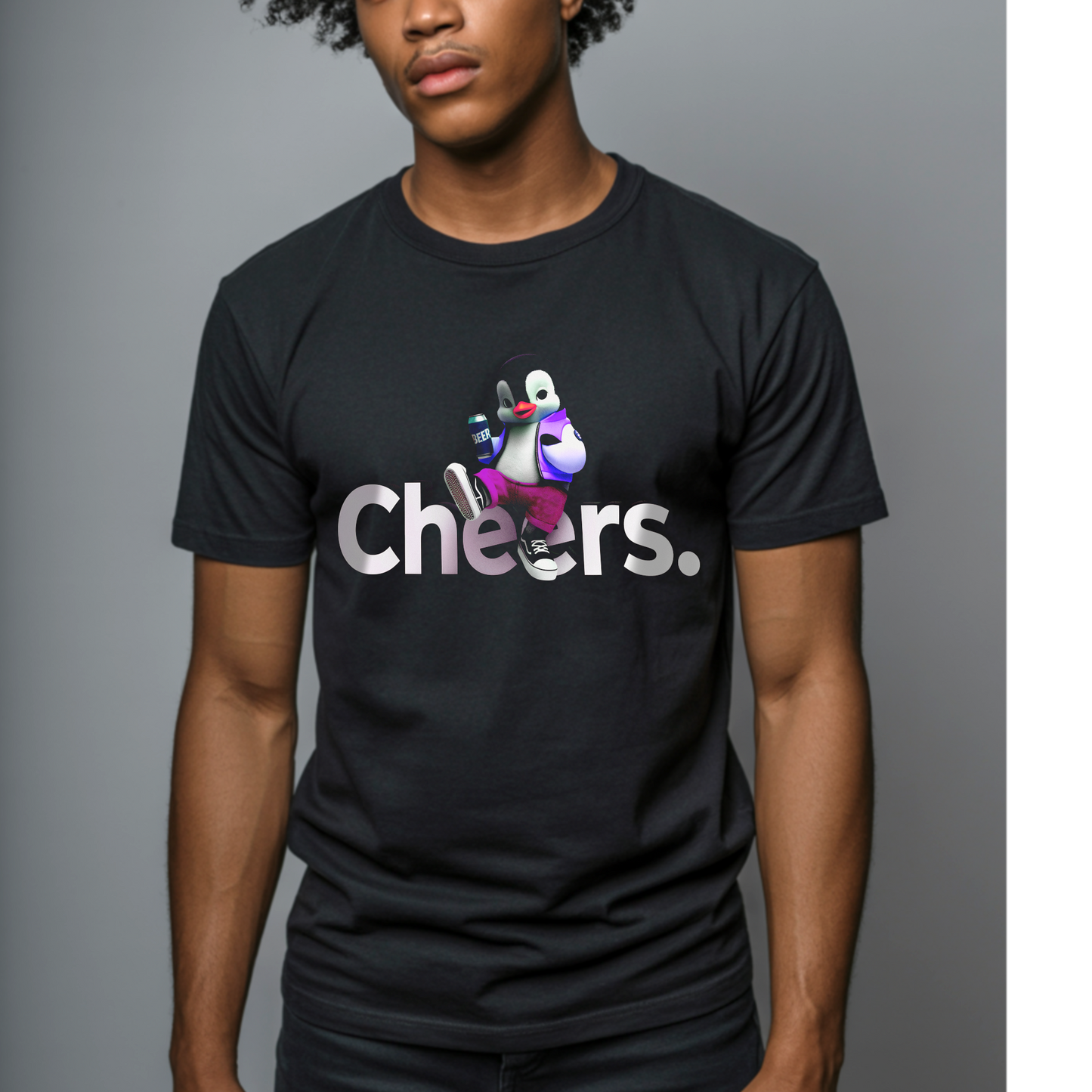 Cheers Vibes Penguin – Unisex T-shirt