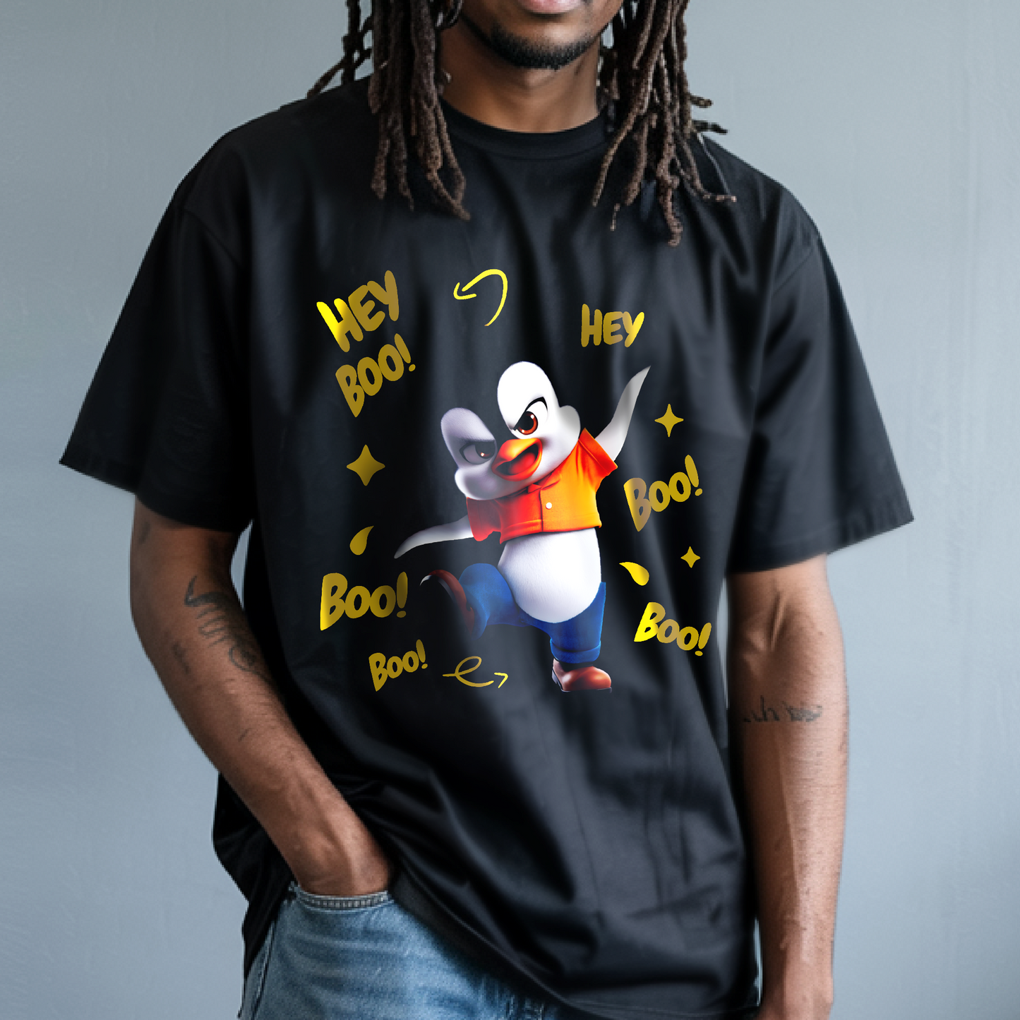 Hey Boo Penguin β Unisex T-shirt