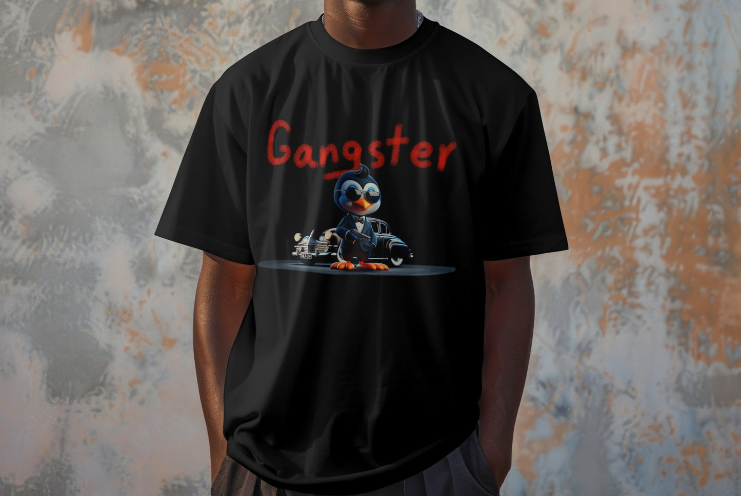 Gangster Penguin – Unisex T-shirt