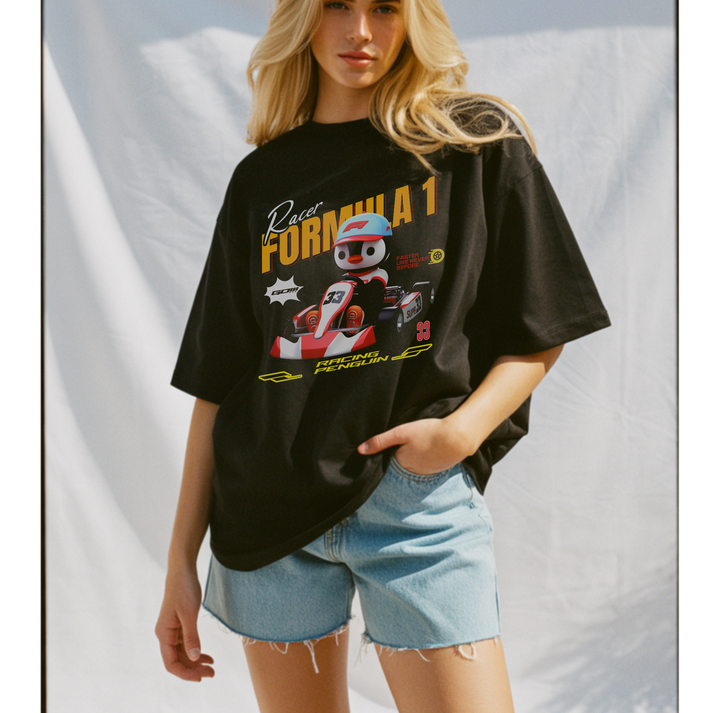Formula 1 Racer – Speed Penguin Unisex T-shirt