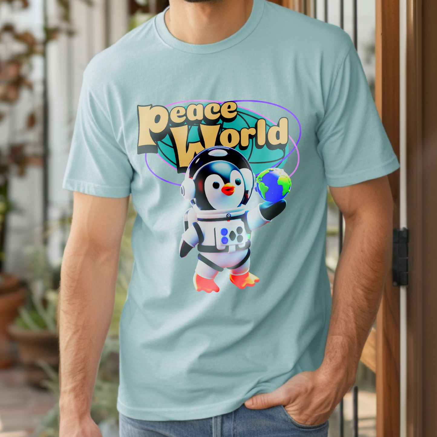 Peace World Penguin – Unisex T-shirt