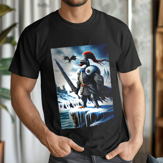 Ice Realm Penguin Knight – Unisex T-shirt