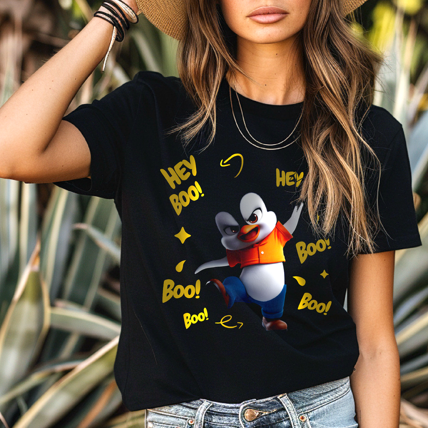 Hey Boo Penguin β Unisex T-shirt