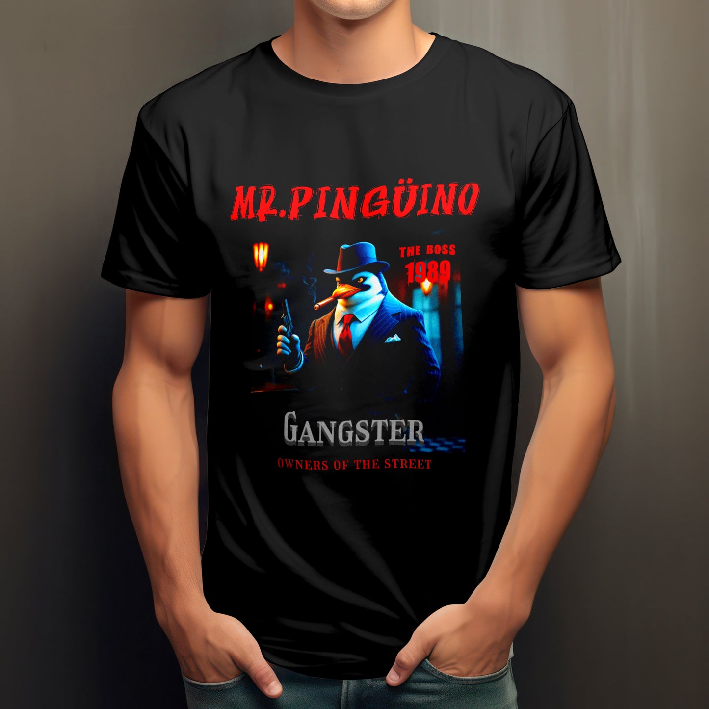 Mr. Pingüino – Gangster Boss 1989 – Unisex T-shirt