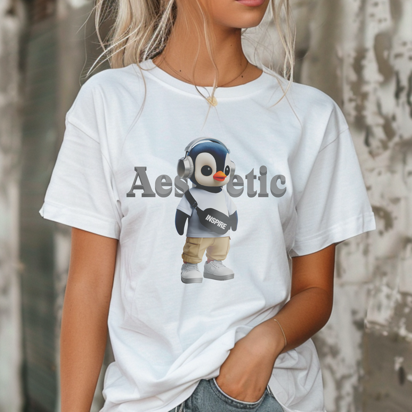 Inspire Aesthetic Penguin – Unisex T-shirt