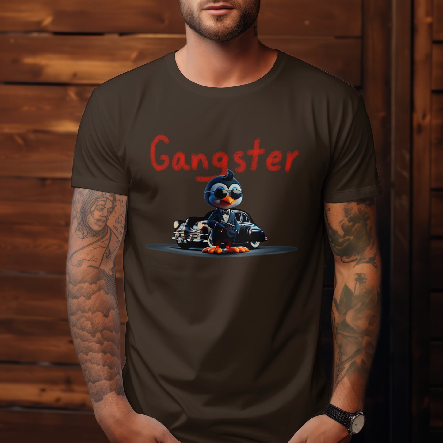 Gangster Penguin – Unisex T-shirt