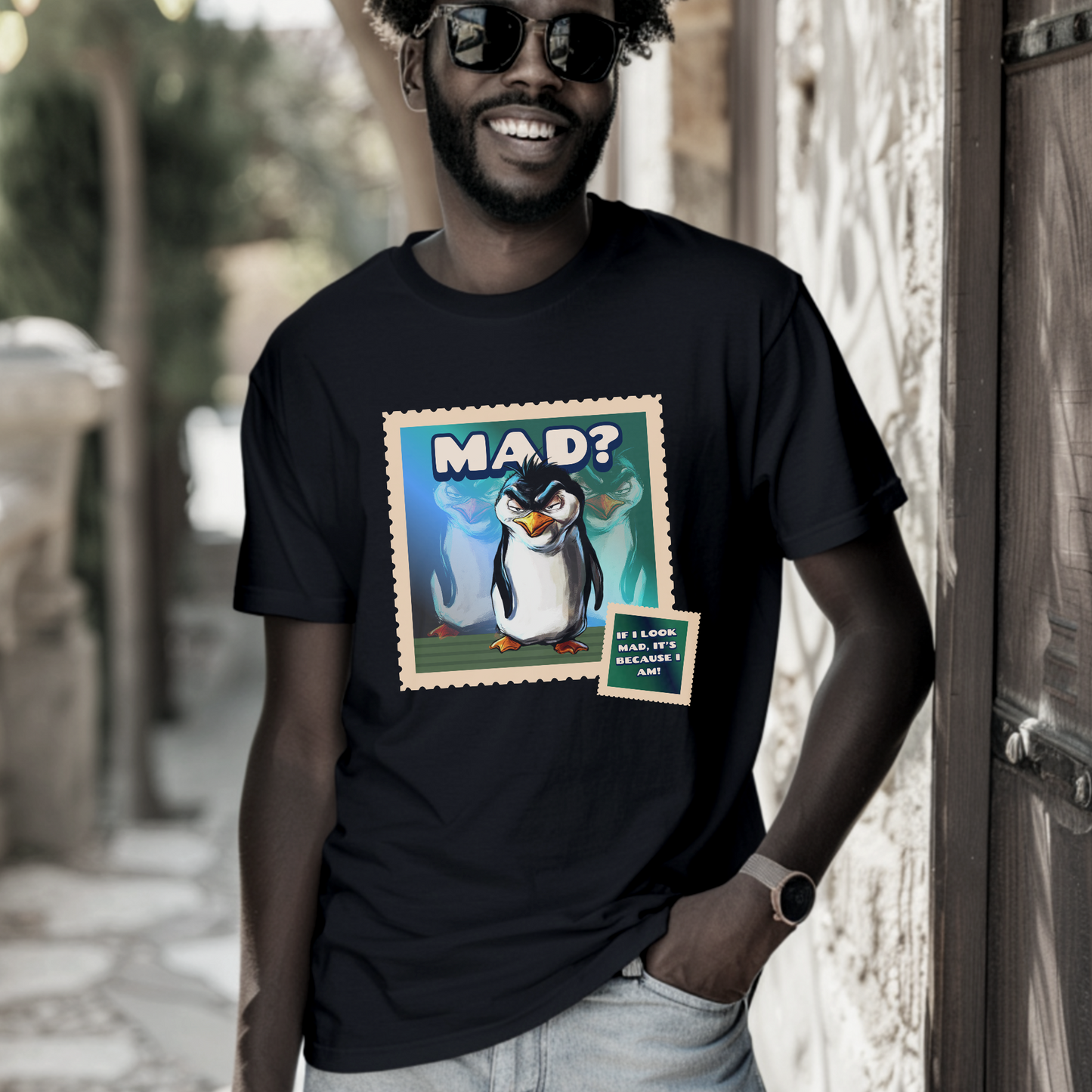 MAD Mood β Angry Penguin Unisex T-shirt