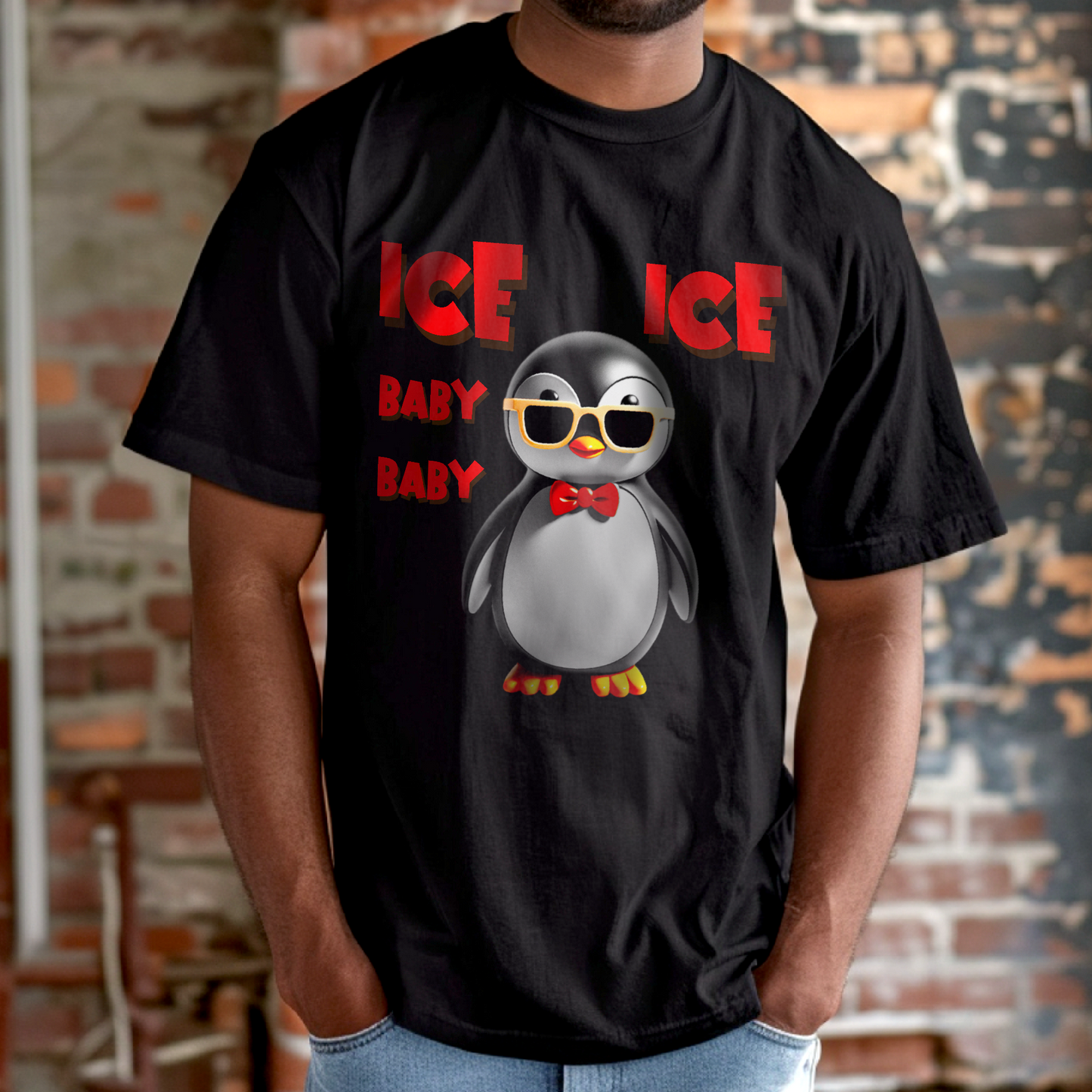 Ice Ice Baby – Cool Penguin – Unisex T-shirt
