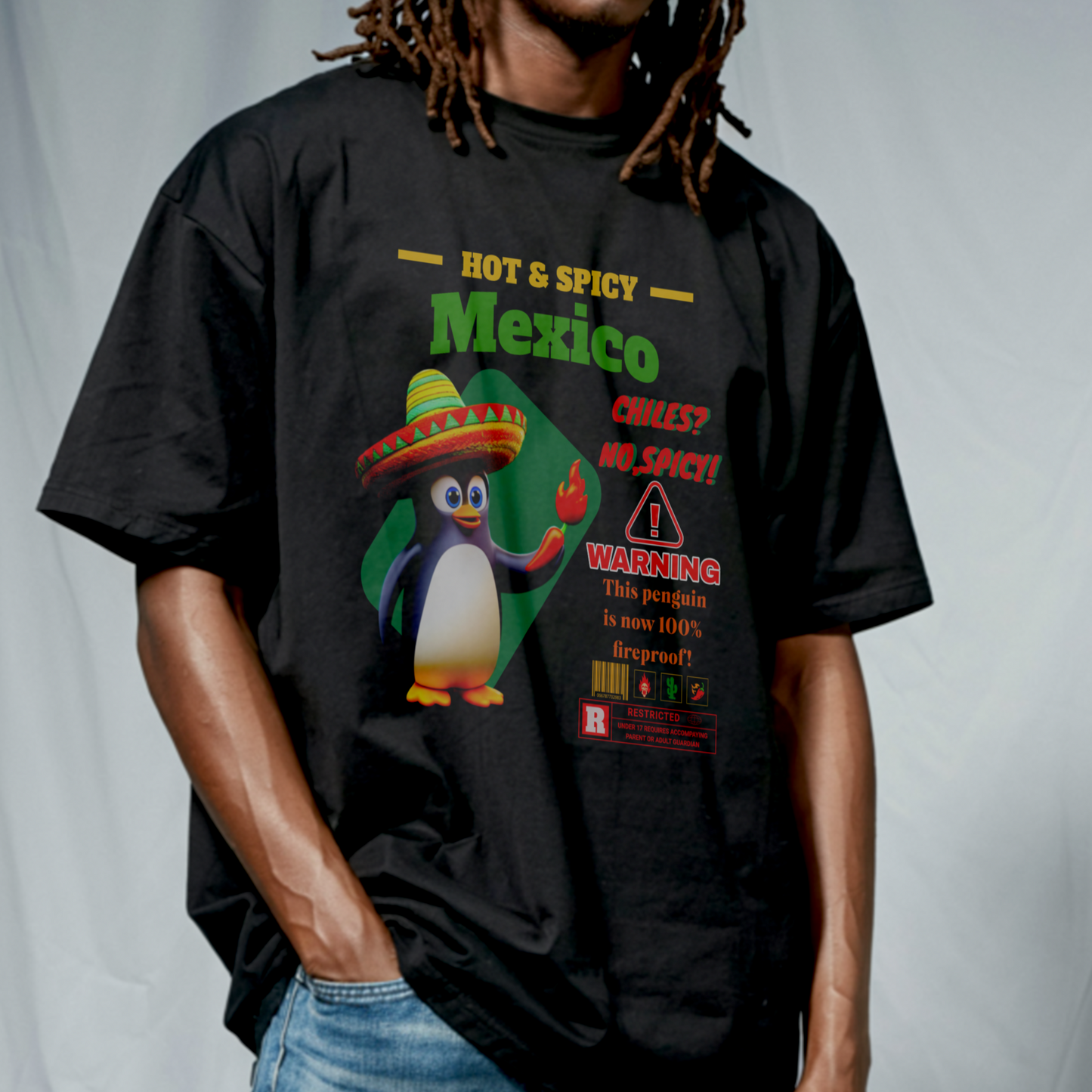 Hot & Spicy Mexico Penguin – Unisex T-shirt