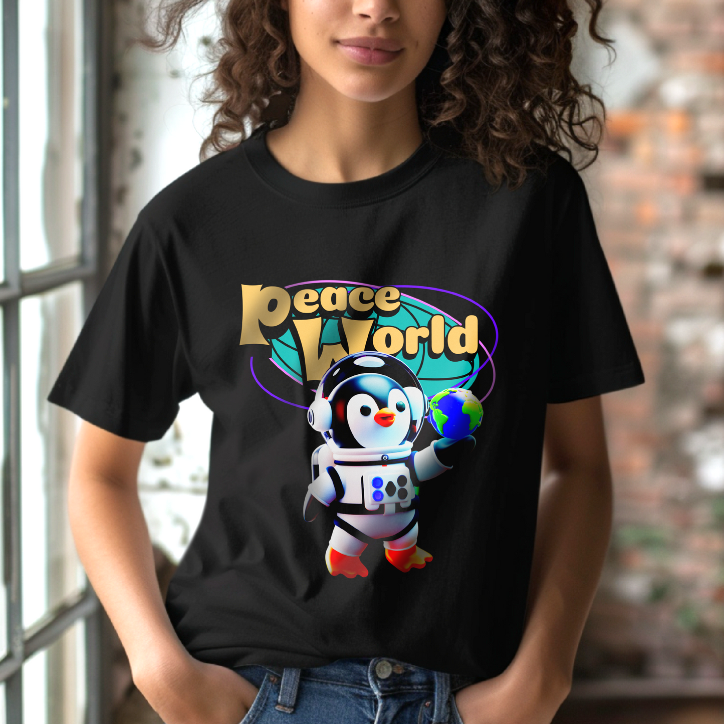 Peace World Penguin – Unisex T-shirt