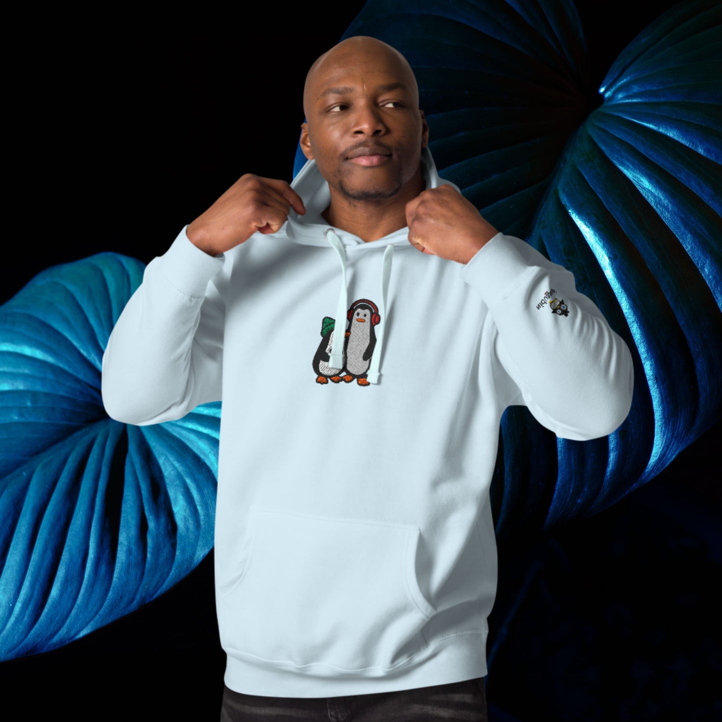 Chill Penguin Duo – Embroidered Unisex Hoodie