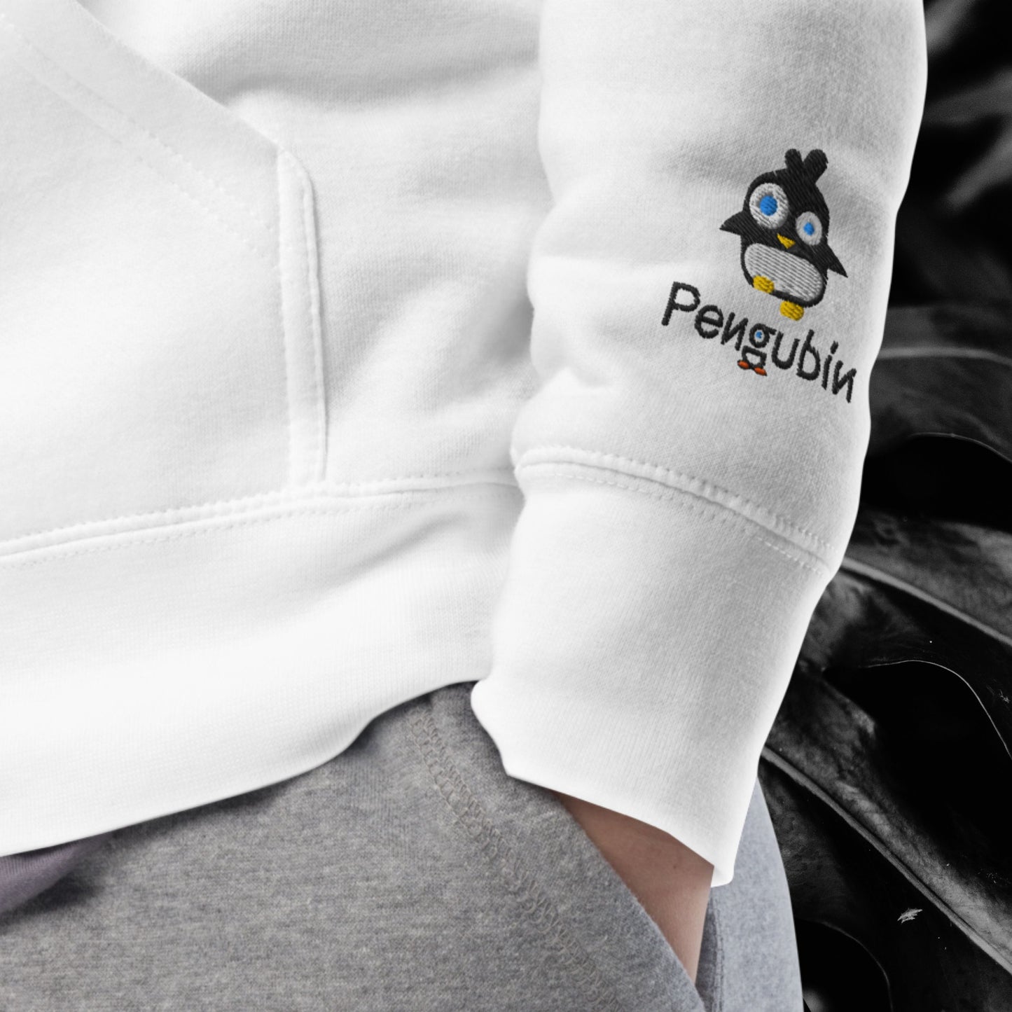 Chill Penguin Duo – Embroidered Unisex Hoodie