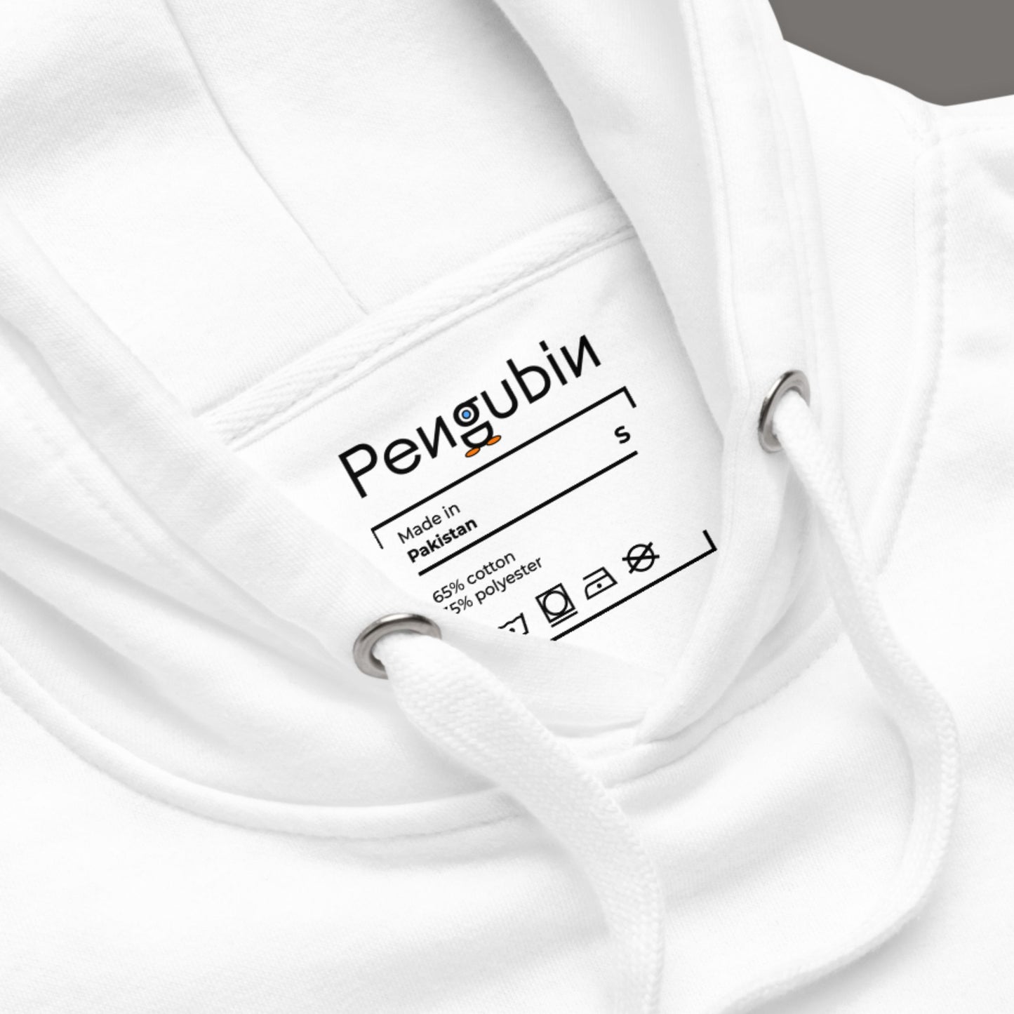 Polar Bear & Penguin at Moonlight – Embroidered Unisex Hoodie