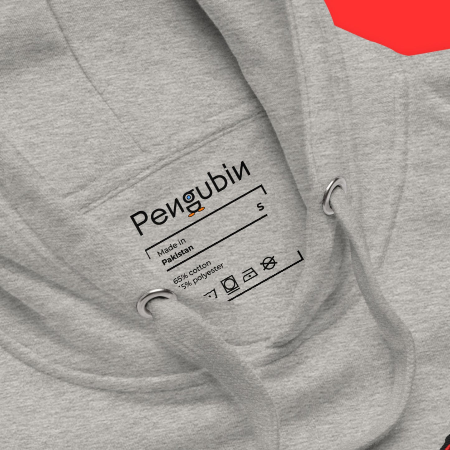 Rebel Penguin With Attitude – Embroidered Unisex Hoodie