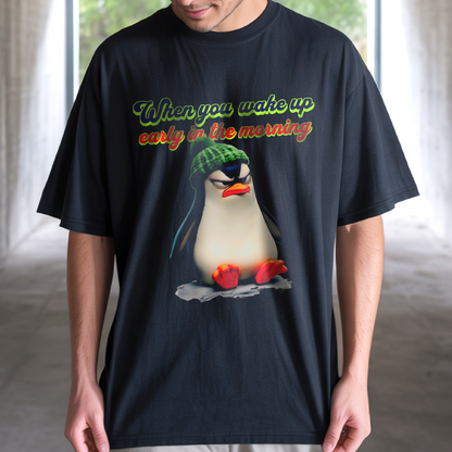 Morning Mood Penguin – Unisex T-shirt