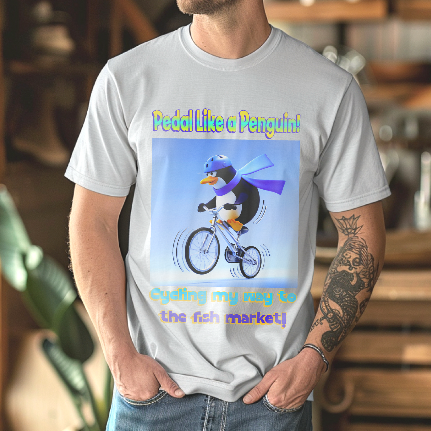 Pedal Like a Penguin - Cycling Fun – Unisex T-shirt