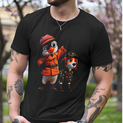 Commander Penguin & Scout Pup – Unisex T-shirt