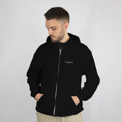 Embroidered Signature Zip Hoodie Unisex