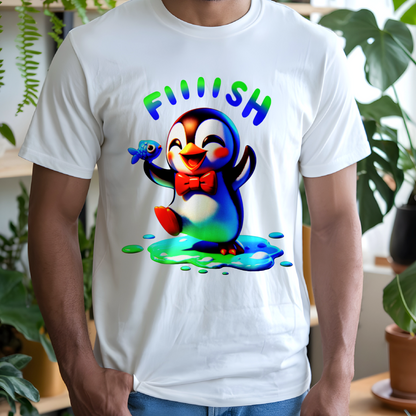 Fiiiish Lover Penguin – Unisex T-shirt