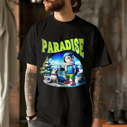 Winter Paradise Penguin – Unisex T-shirt