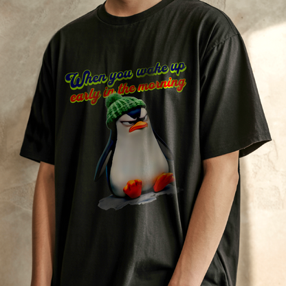 Morning Mood Penguin – Unisex T-shirt