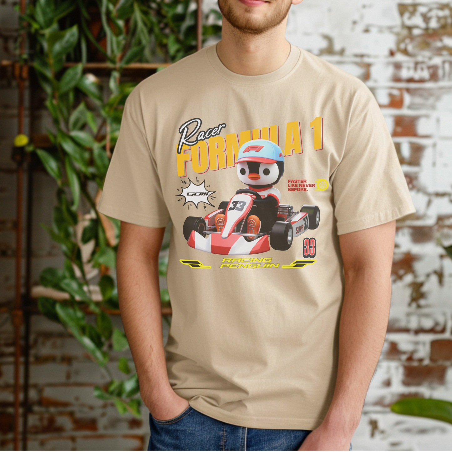 Formula 1 Racer – Speed Penguin Unisex T-shirt