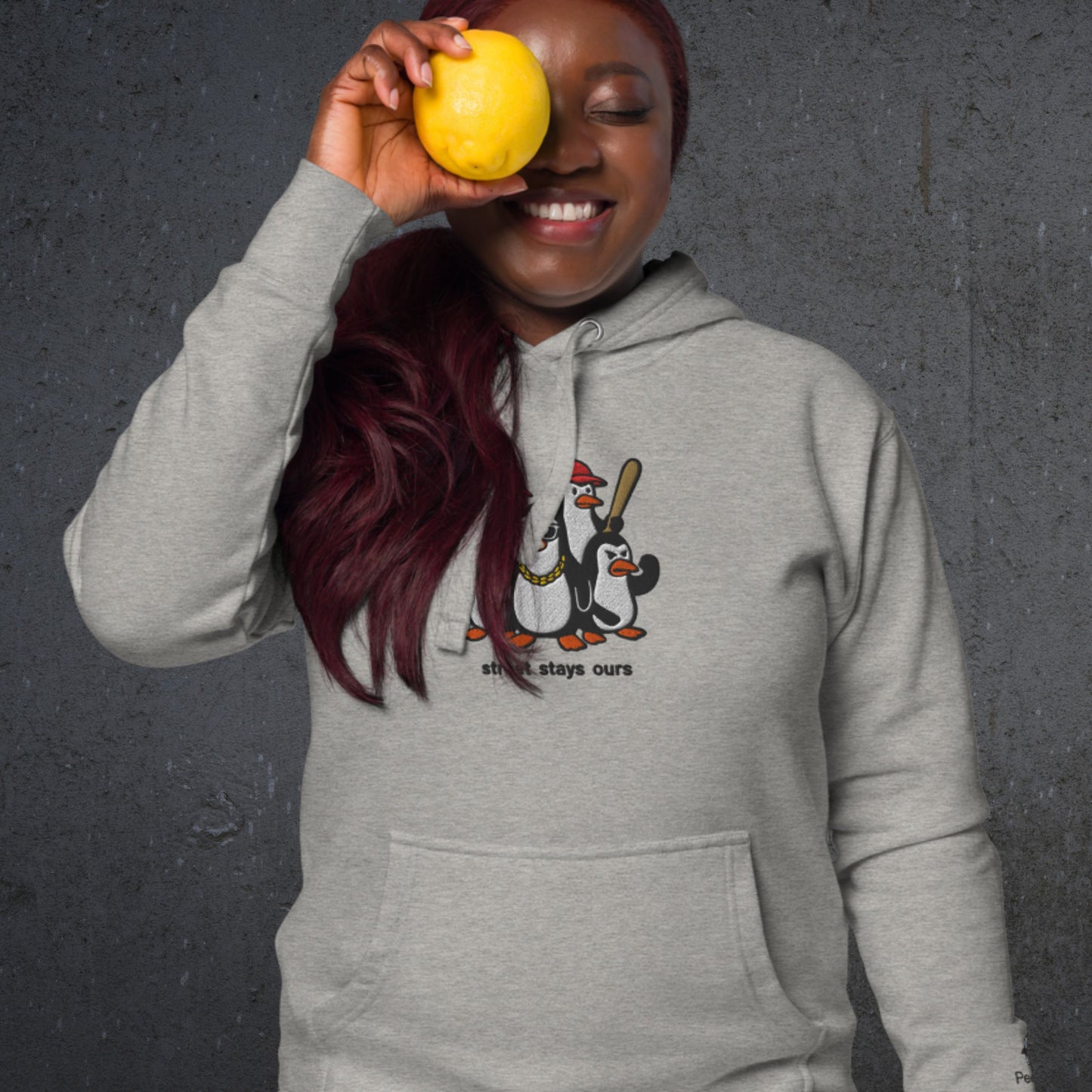 Gangsta Penguin Squad – Embroidered Unisex Hoodie