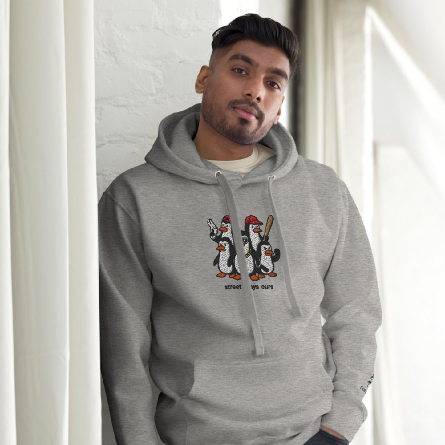 Gangsta Penguin Squad – Embroidered Unisex Hoodie