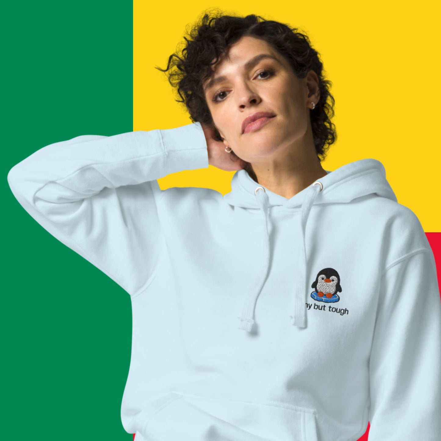 Mini Chill Penguin – Embroidered Unisex Hoodie