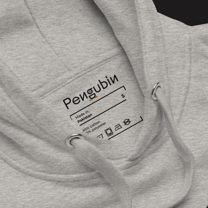 Penguin Family Under Rain – Embroidered Unisex Hoodie