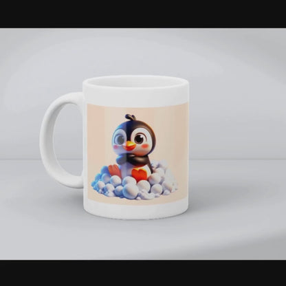 Snowball Showdown Penguin – Ceramic Mug
