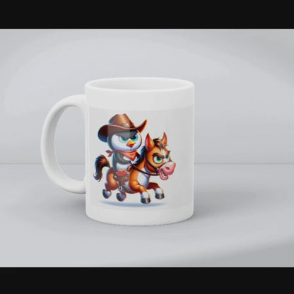 Cowboy Penguin Ride – Ceramic Mug