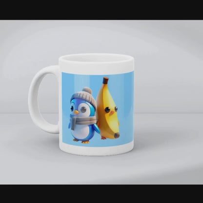 Penguin & Banana Duo – Ceramic Mug