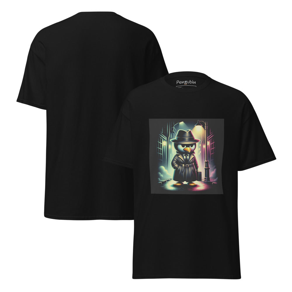 Noir Penguin in the Shadows – Unisex T-shirt